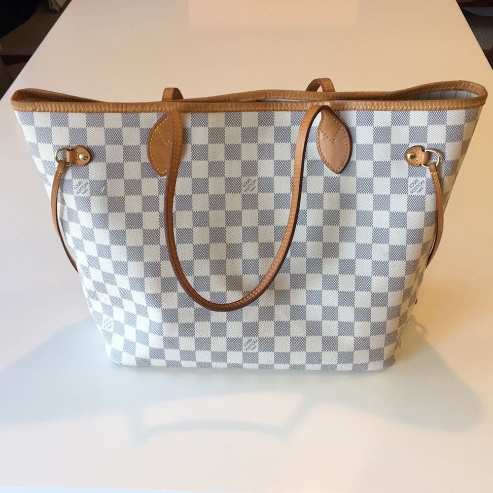 Authentic Louis Vuitton Neverfull Damier Azur Tote